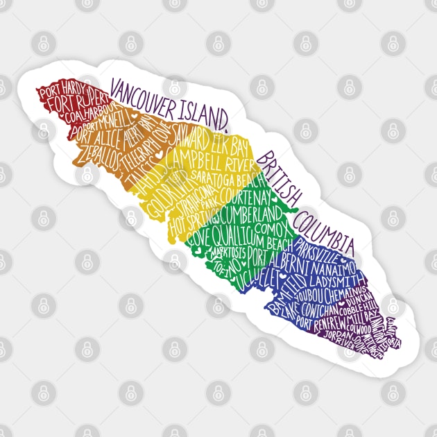 Vancouver Island Cities - Pride! Sticker by Wild Coast Creative